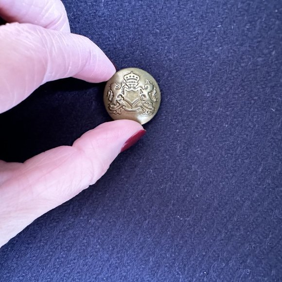 Banana Republic Navy Double Breasted Wool Blend Jacket | Blazer - Picture 3 of 6